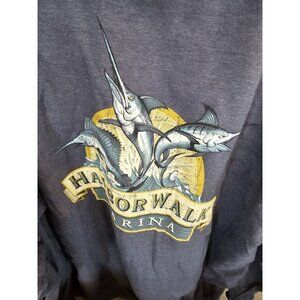 Retro Vision Apparel Harbor Walk Destin, FL Blue Full Zip Jacket Adult XL